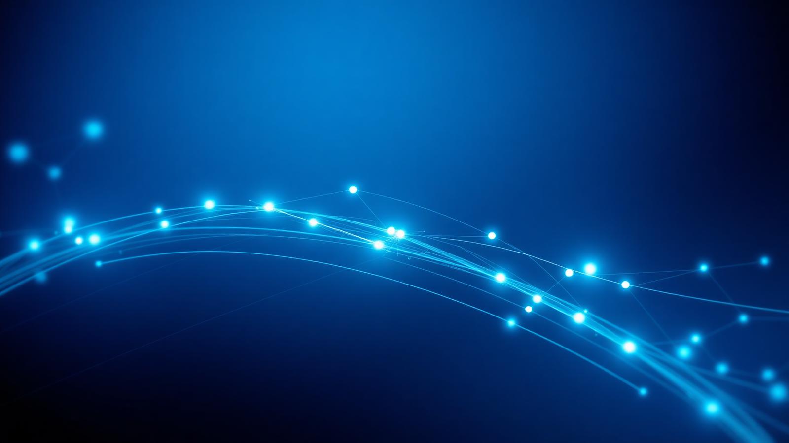 Digital network visualization representing connected systems